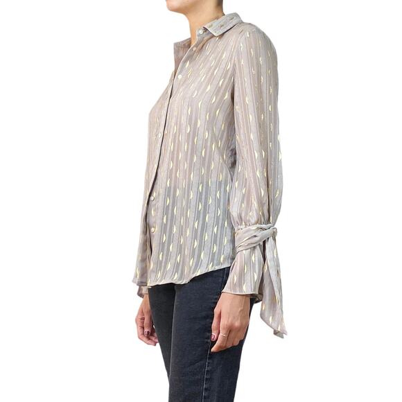 Banana Republic Dillon Sheer Abstract blouse size M - Picture 1 of 6